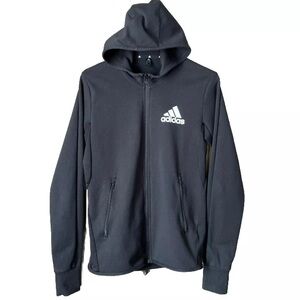 Adidas DM2 Primegreen Mens S Zip Hoodie Track Jacket Black Workout Gym Athletic